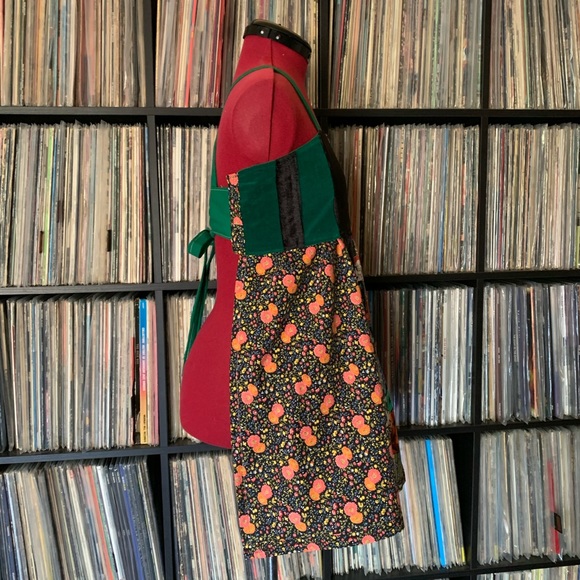 patchwork boho hippie apron bird top velvet XS 🌲 - Picture 6 of 9